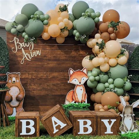 woodland baby shower decorations|woodland baby shower images free.